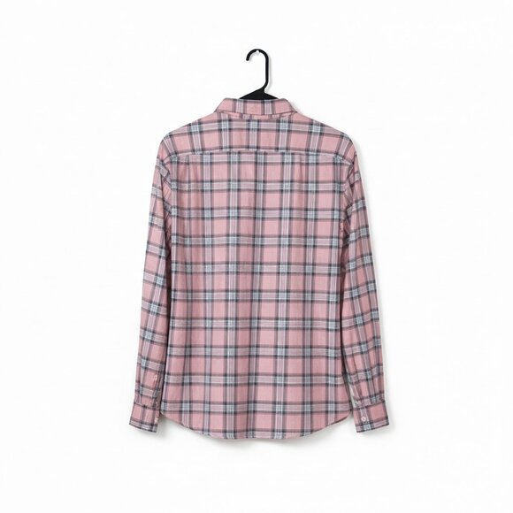 J.Crew Classic Plaid Button Down Shirt Mens XL Pink Gray 100% Cotton Long Sleev - Picture 3 of 5